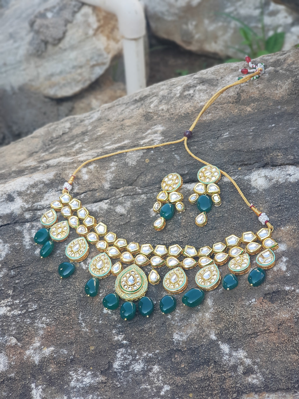 Kundan Real Elegant Necklace & Earring Set