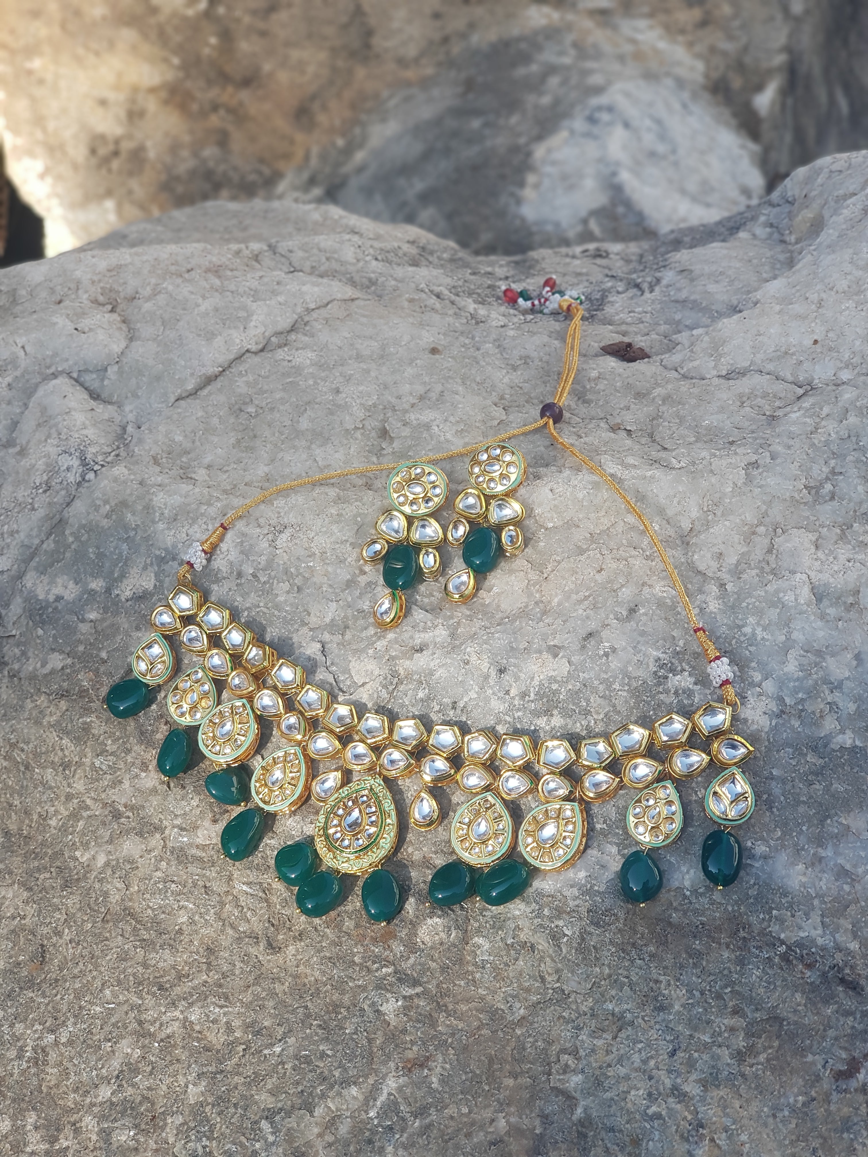 Kundan Real Elegant Necklace & Earring Set