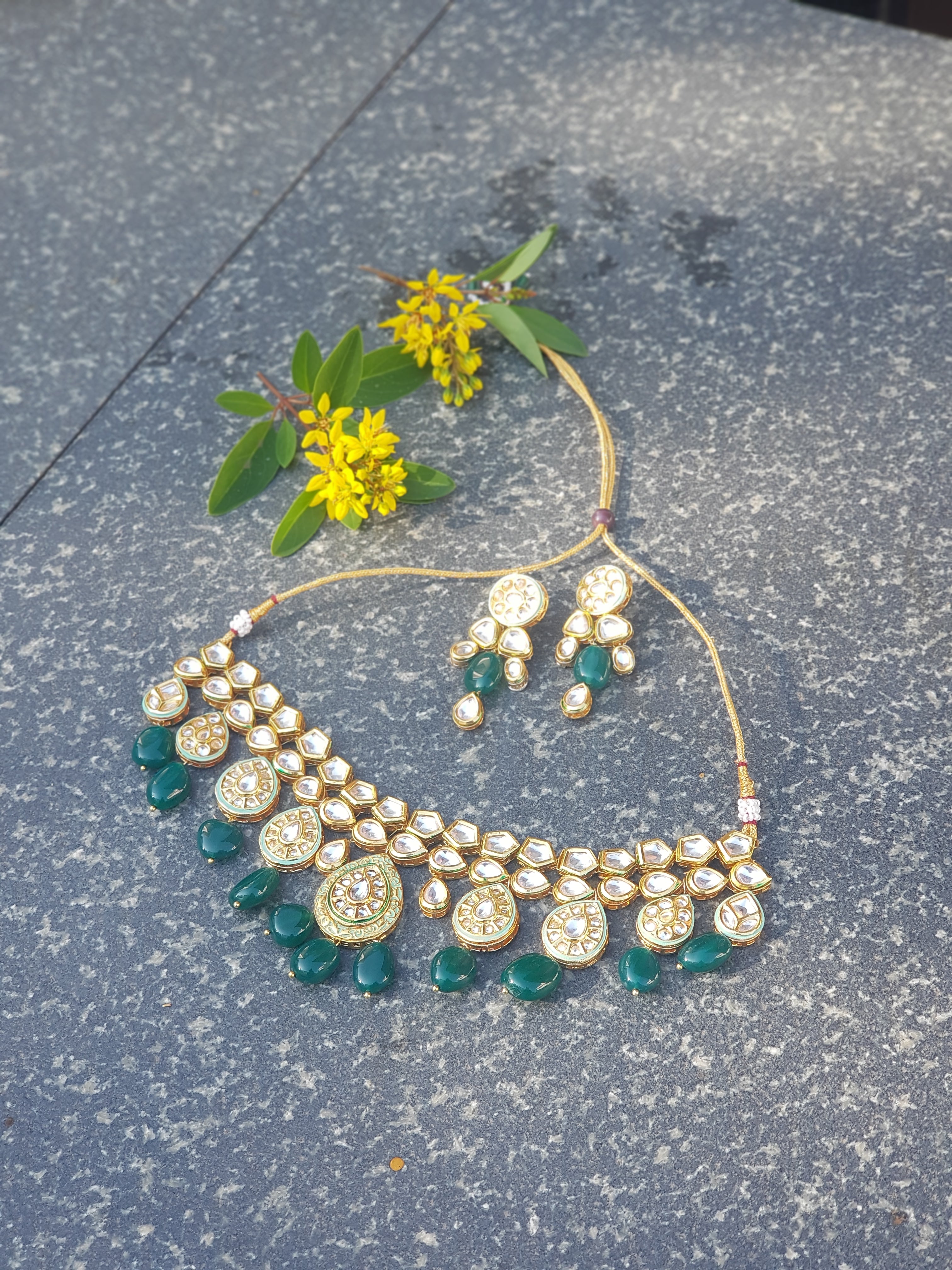 Kundan Real Elegant Necklace & Earring Set