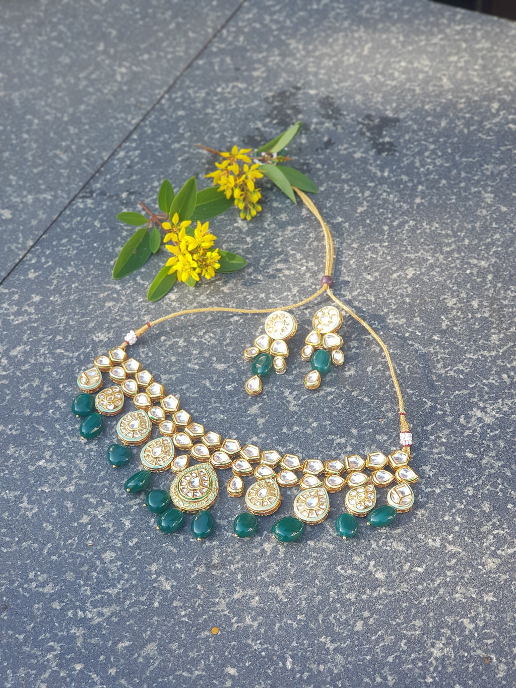 Kundan Real Elegant Necklace & Earring Set