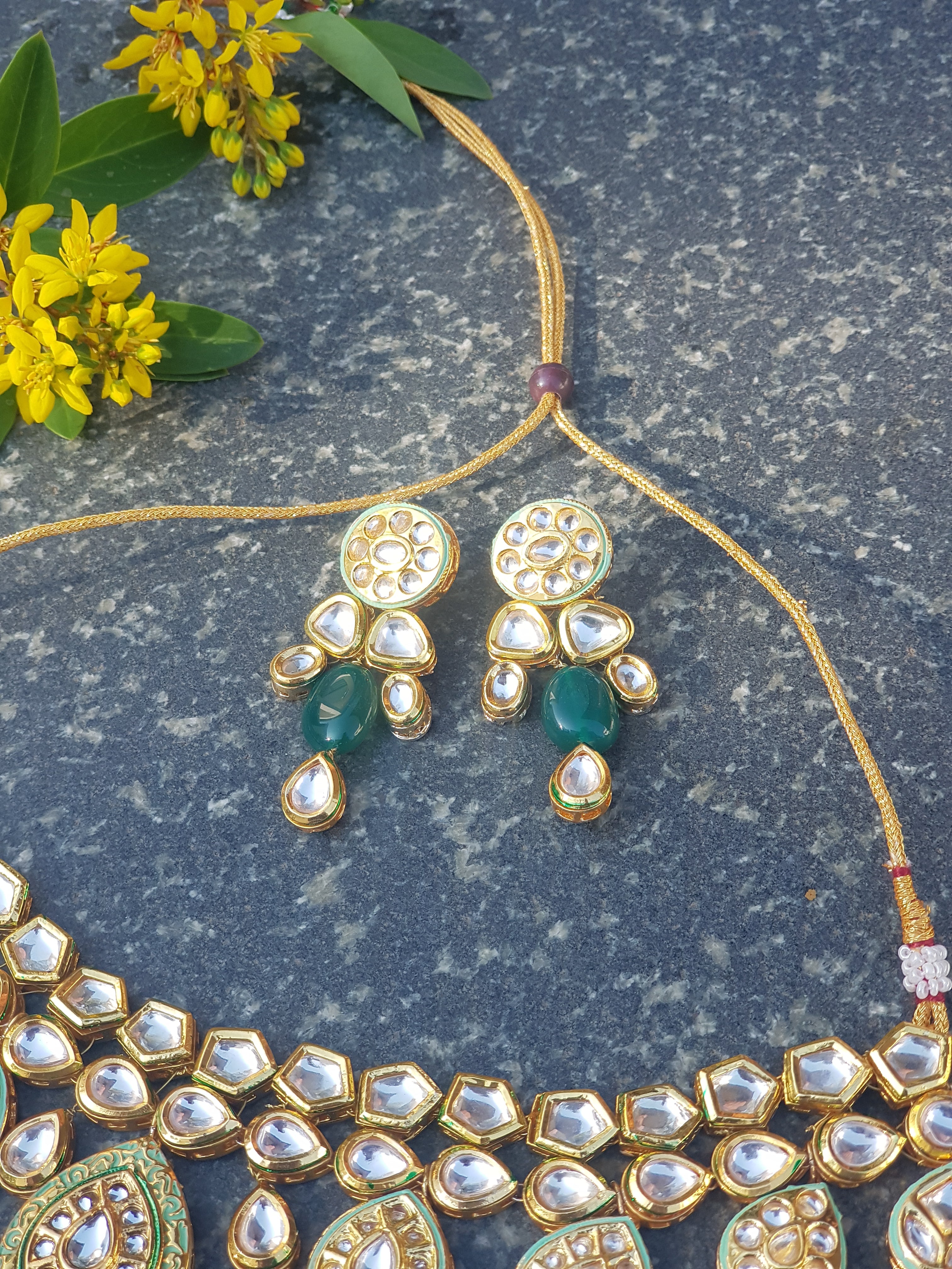 Kundan Real Elegant Necklace & Earring Set