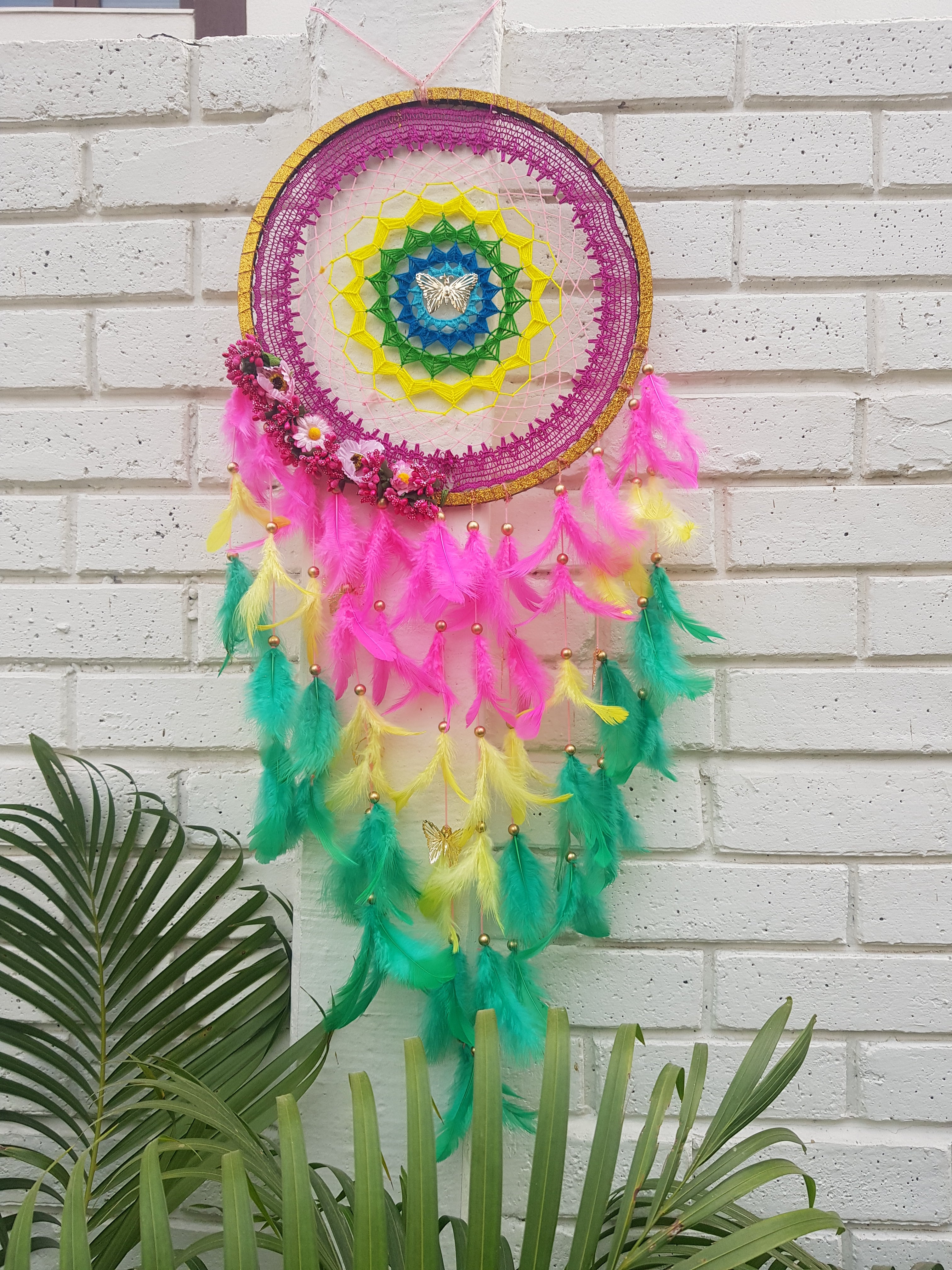 Rainbow Flutter Dreamcatcher