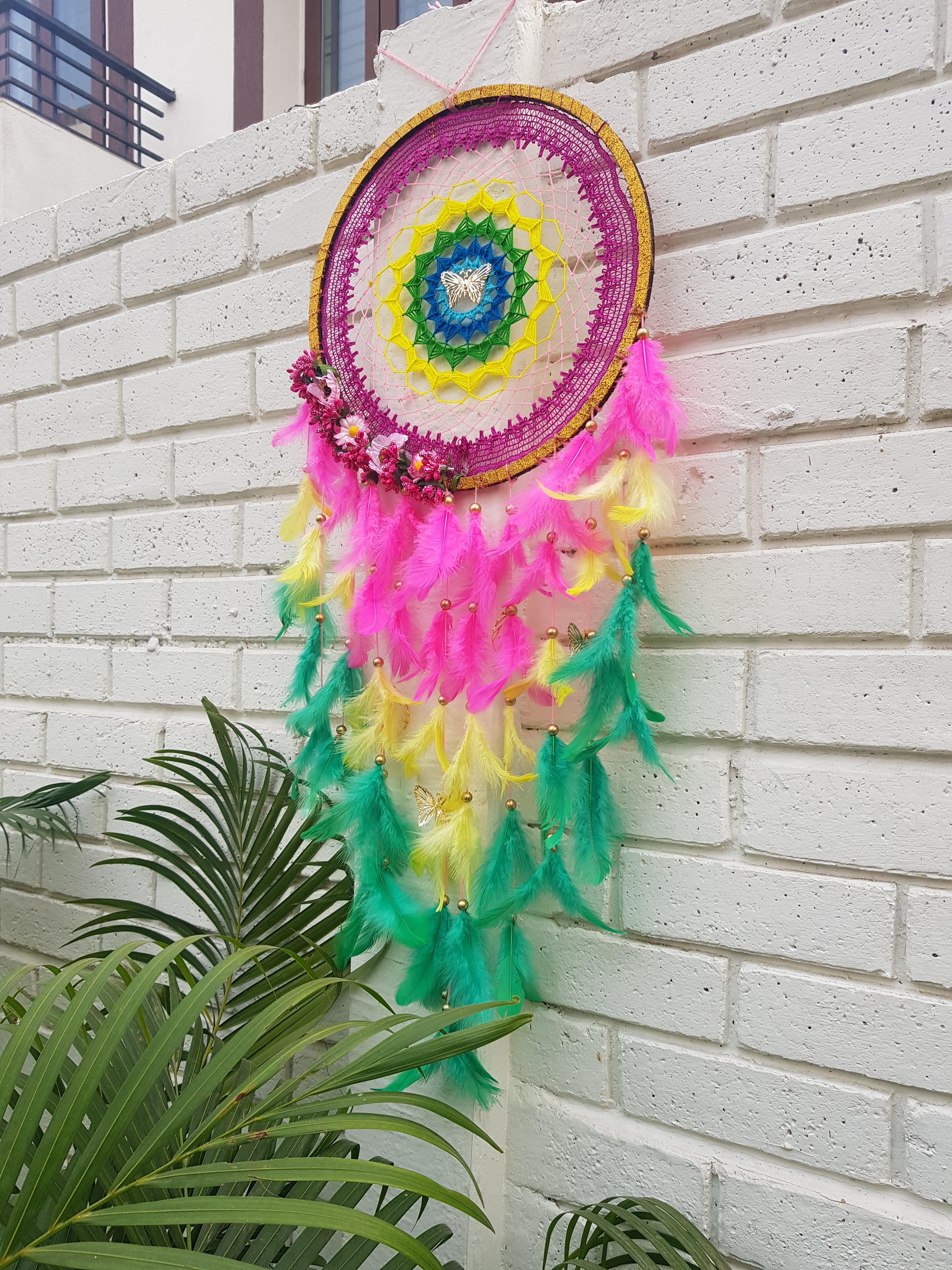 Rainbow Flutter Dreamcatcher