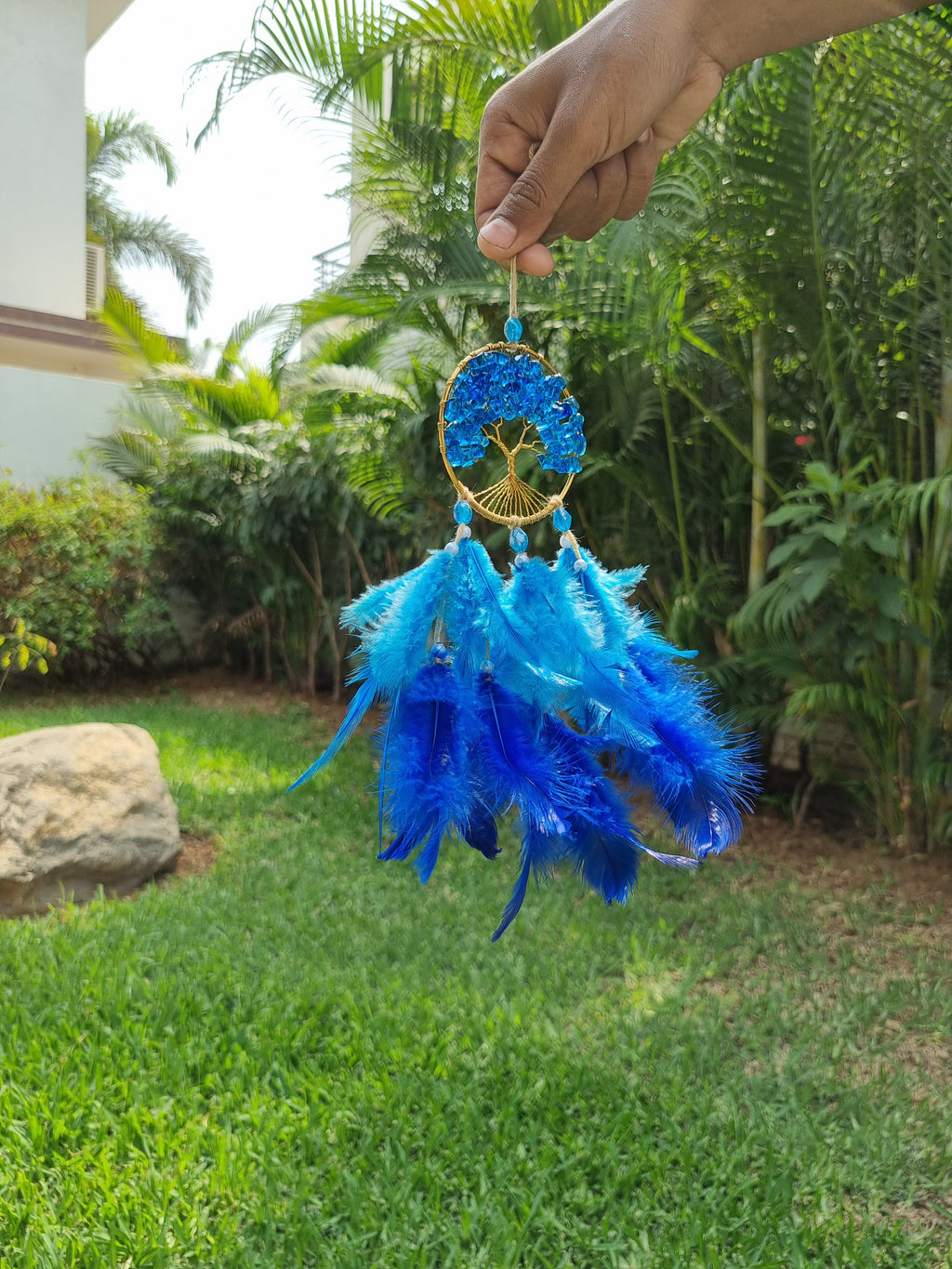 Blue Crystal Car Hung