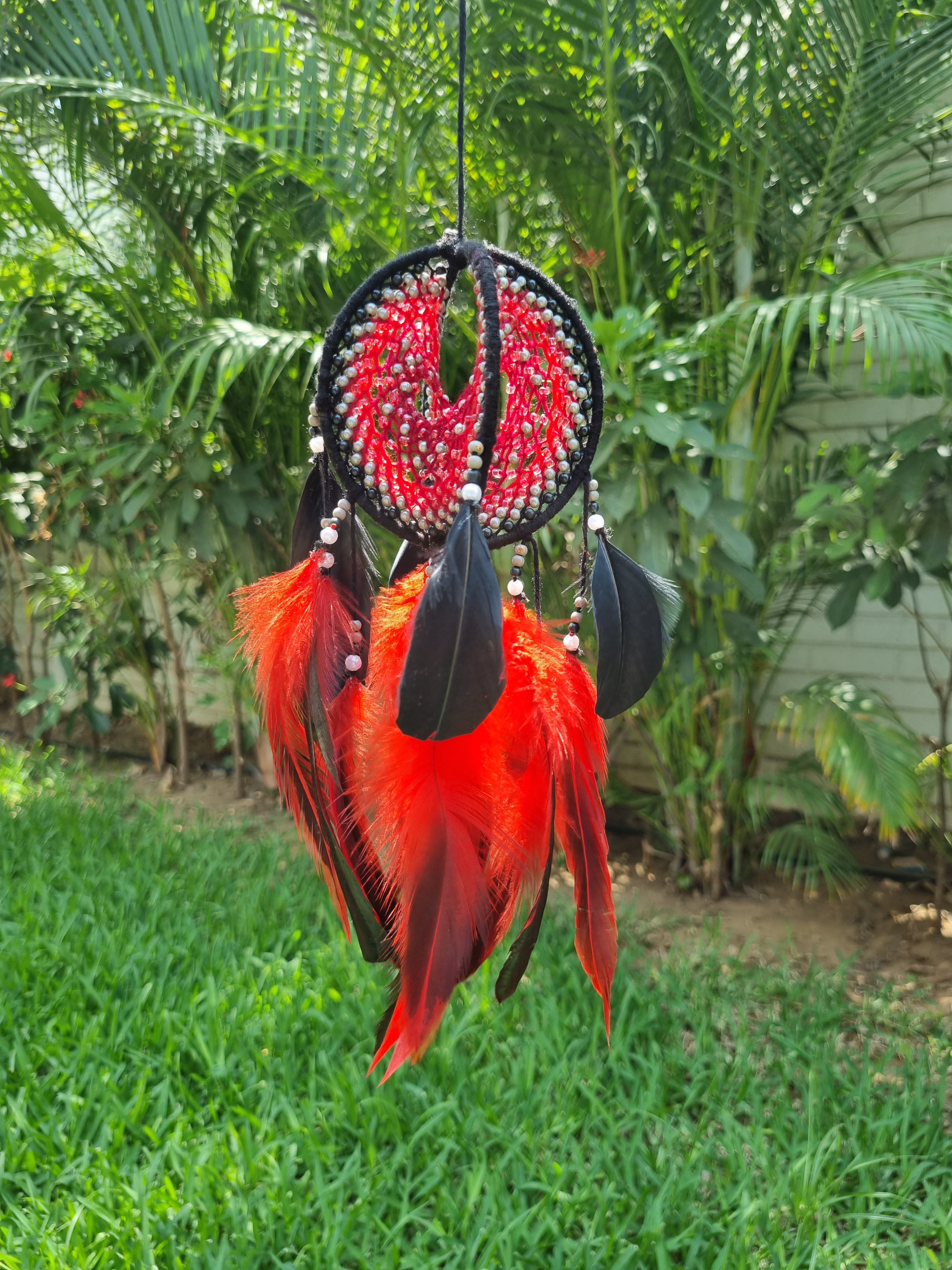 Red Circular Car Hung