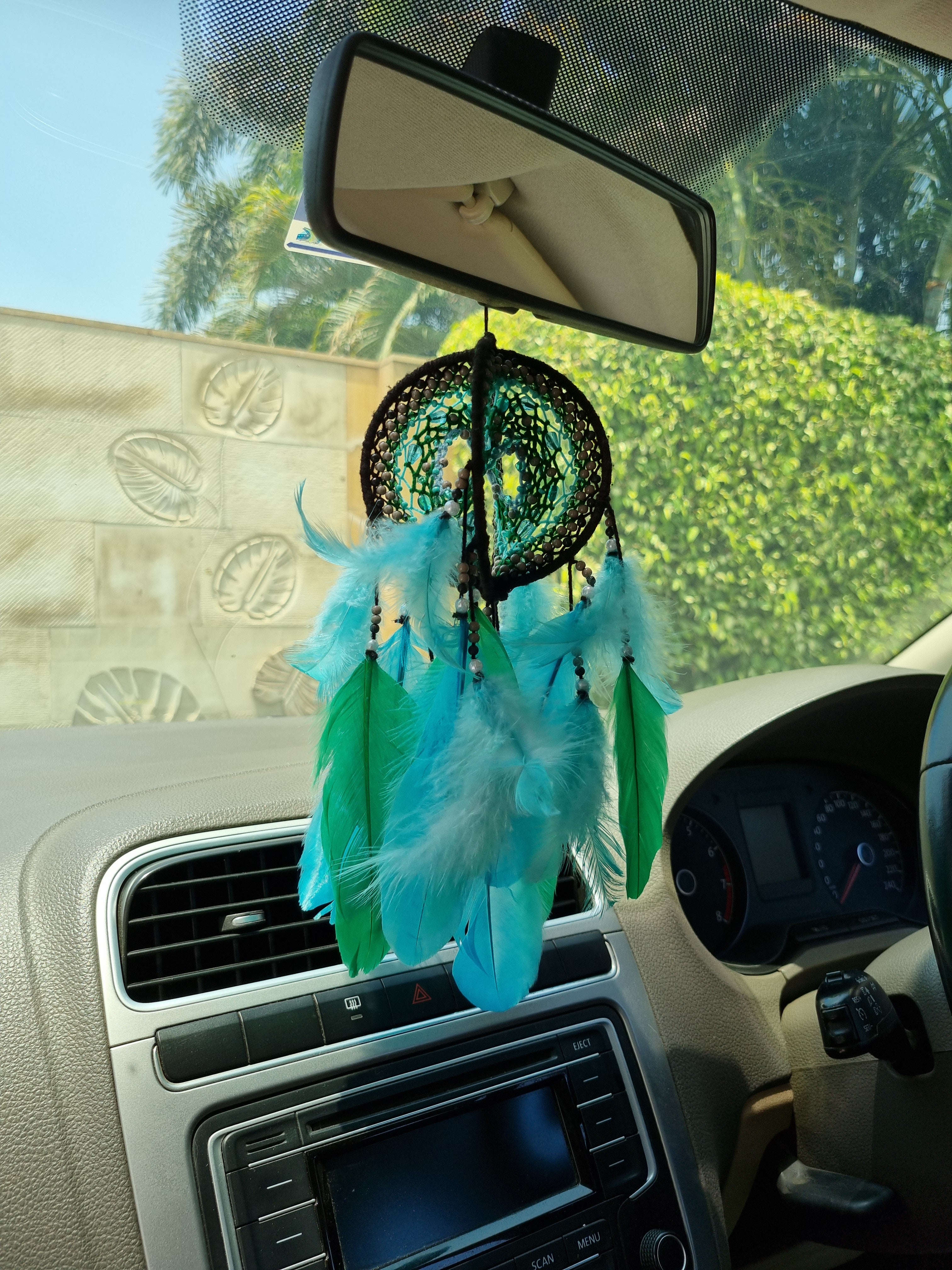 Sky Blue Circular Car Hung