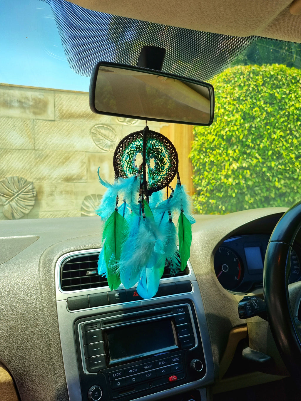 Sky Blue Circular Car Hung