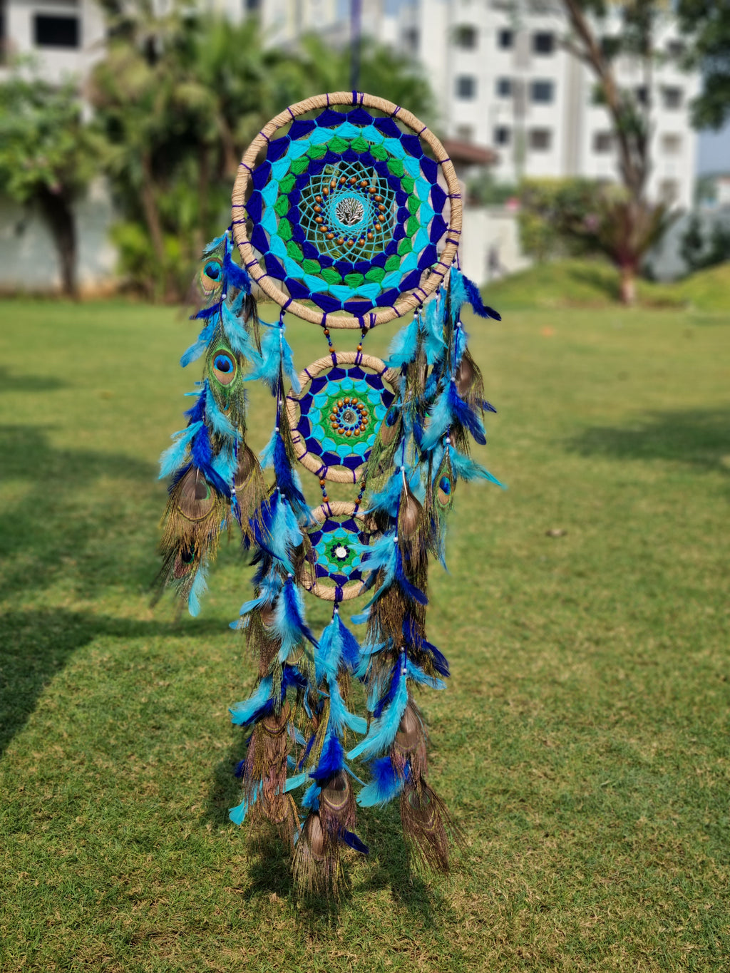 Cluster Peacock Dreamcatcher
