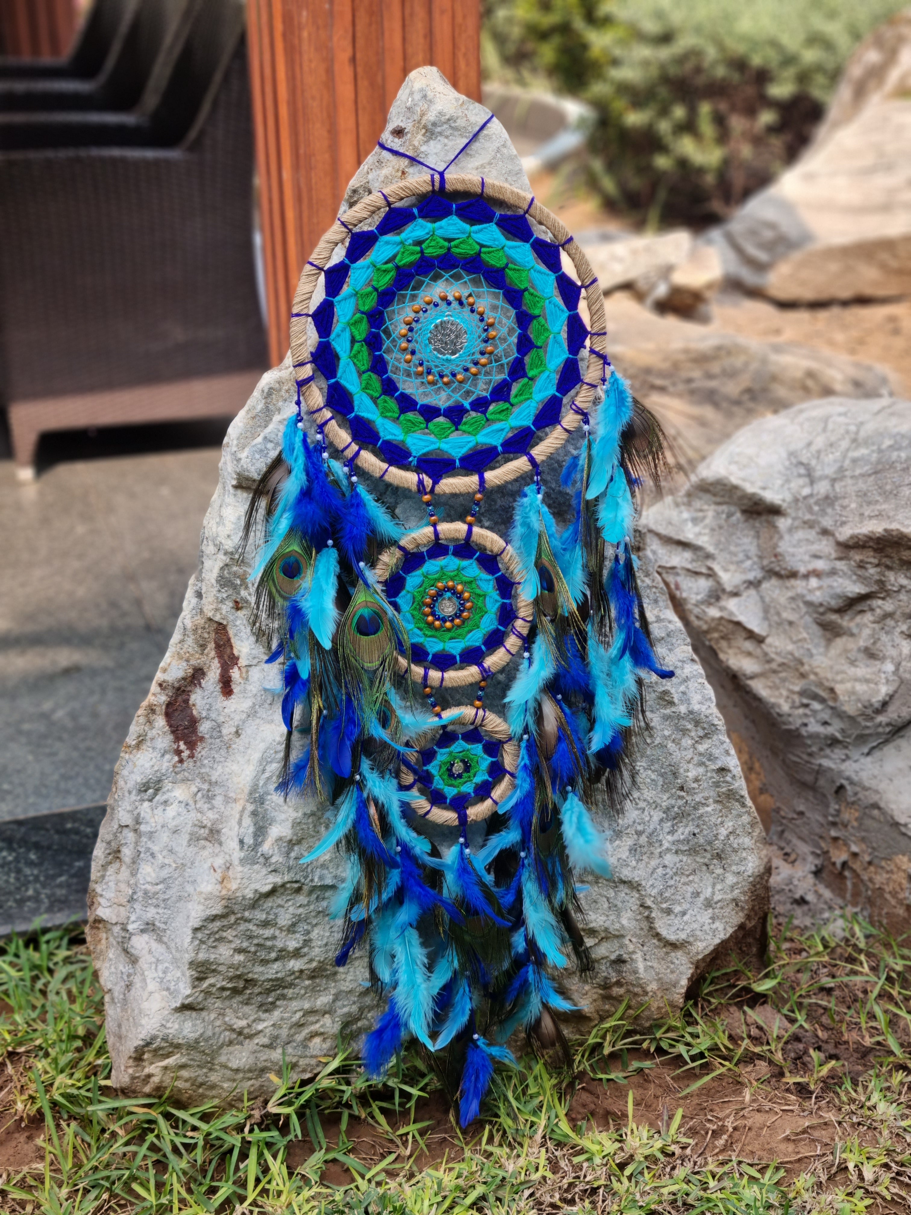 Cluster Peacock Dreamcatcher