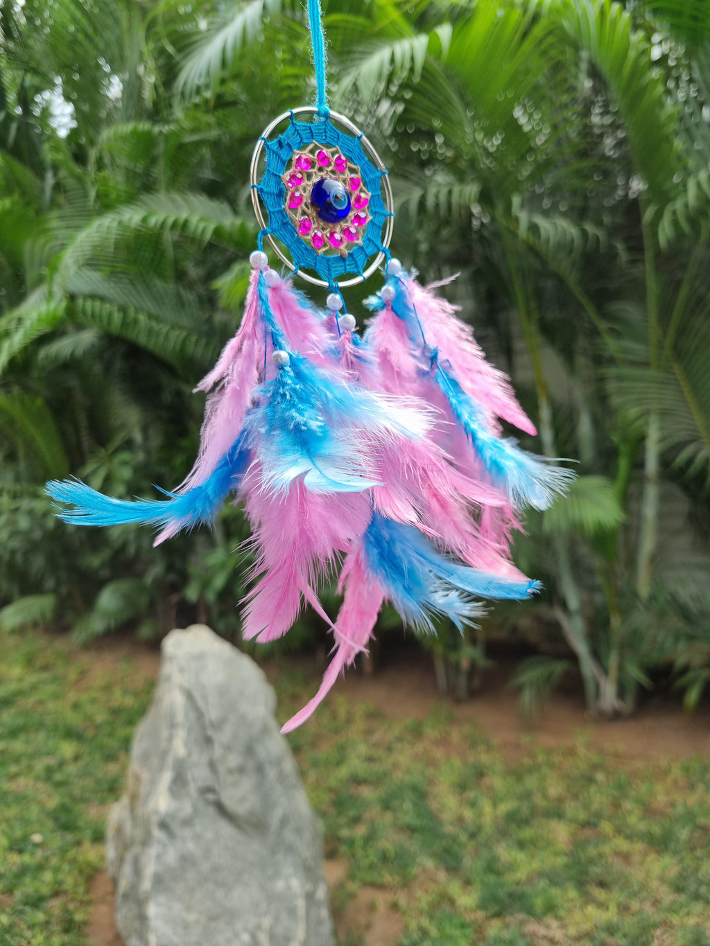Multi Color Feather Car Hung