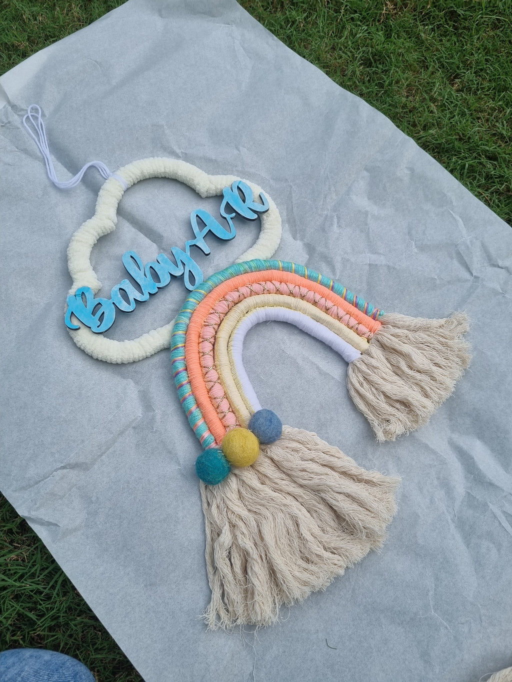 Kids Name Customised Rainbow Cloud