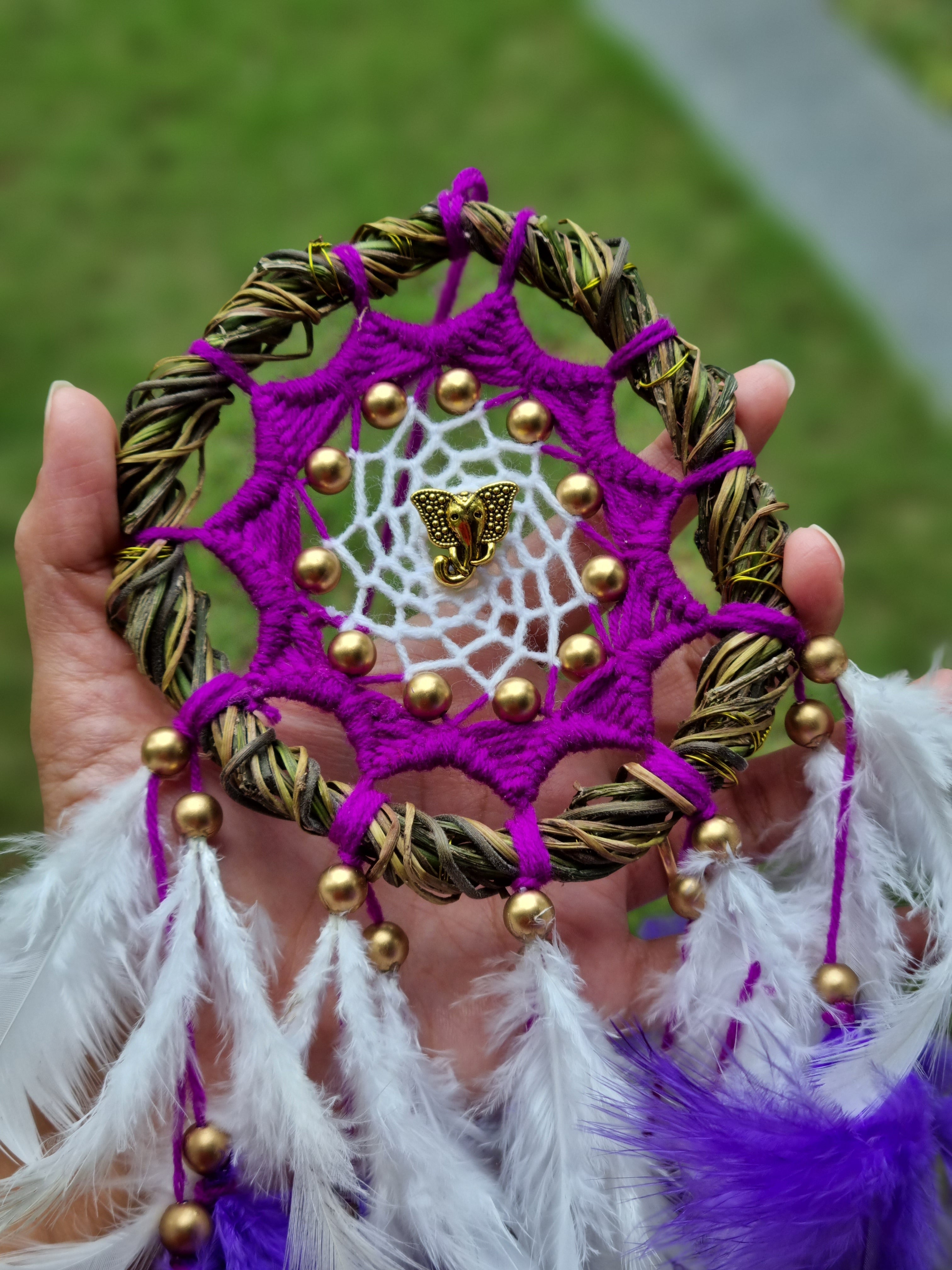 Purple Disc Car Hung