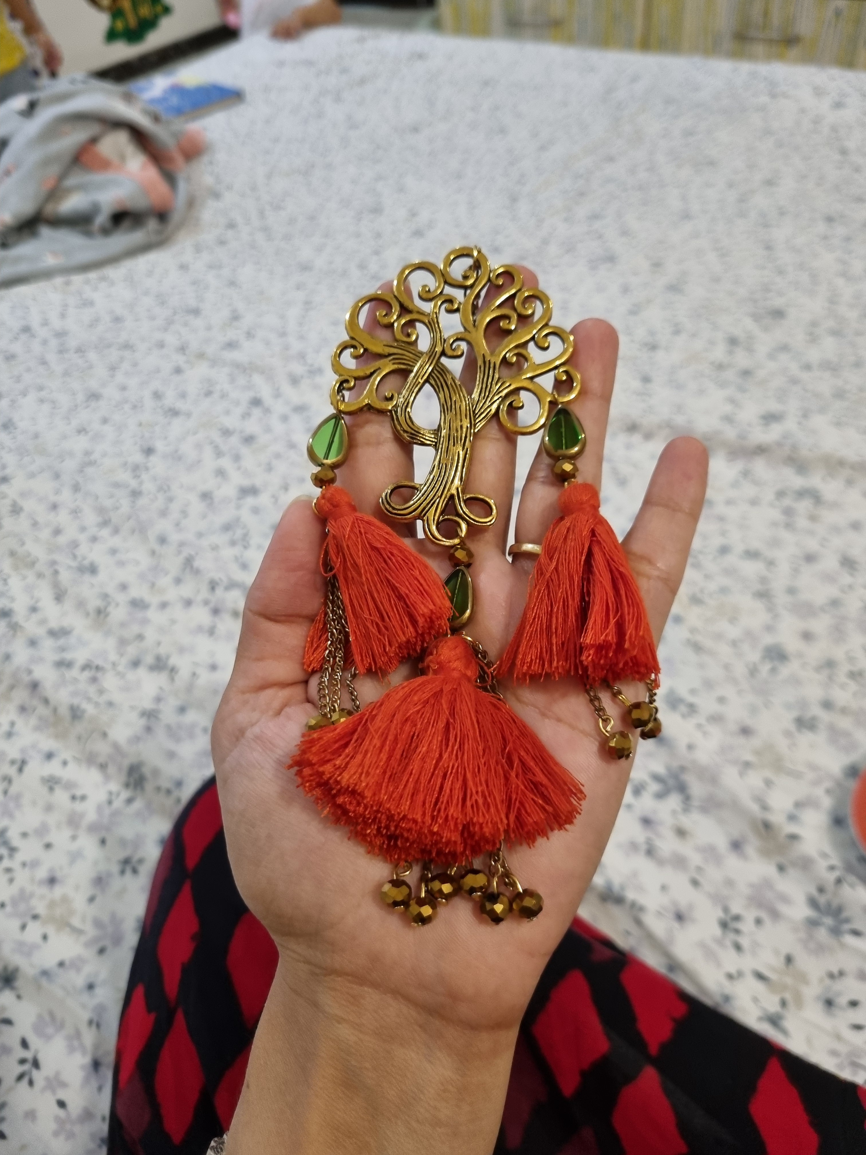 Golden Tree Metallic Car Hung