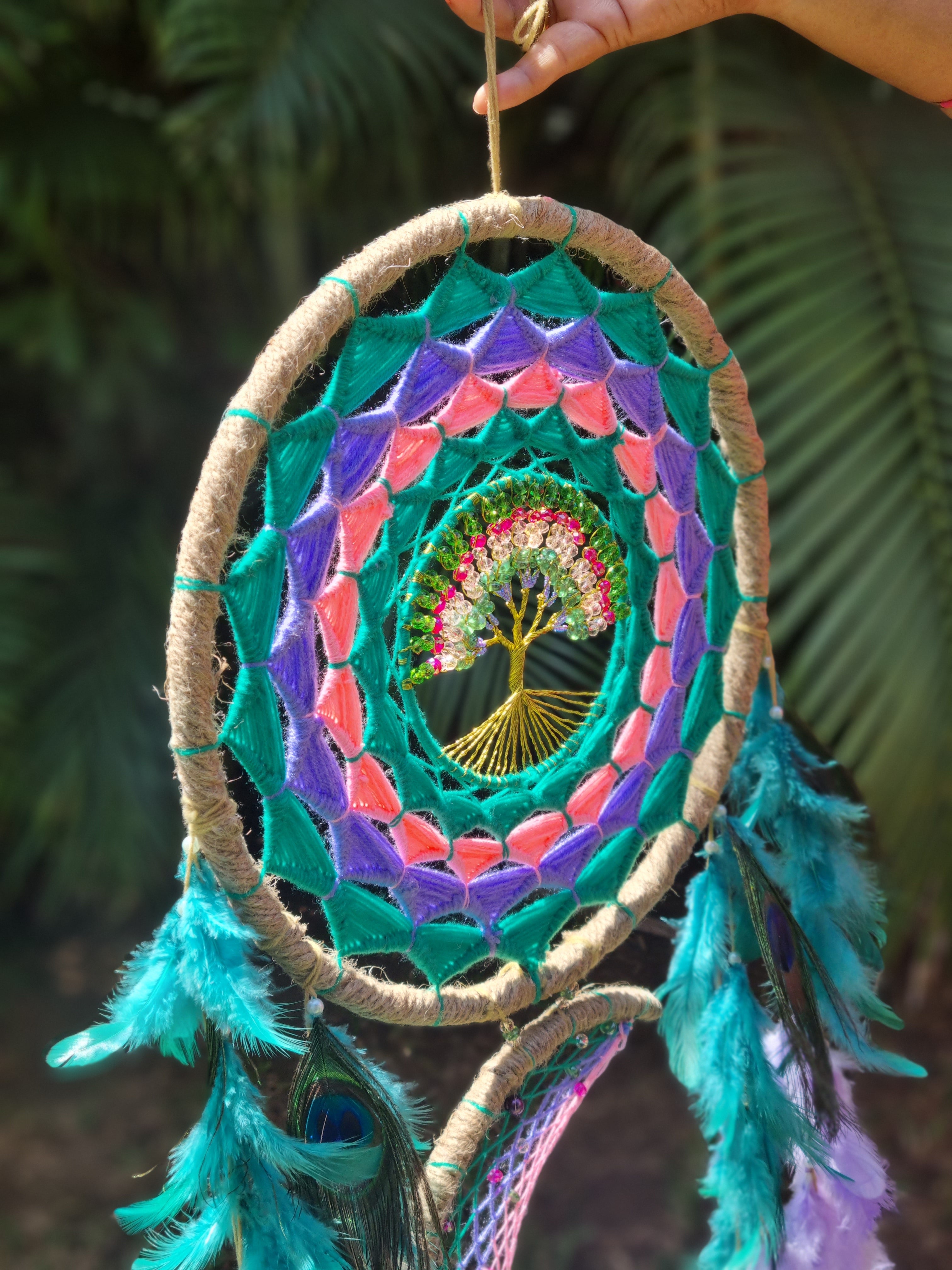 Tree Moon Pastel Dreamcatcher
