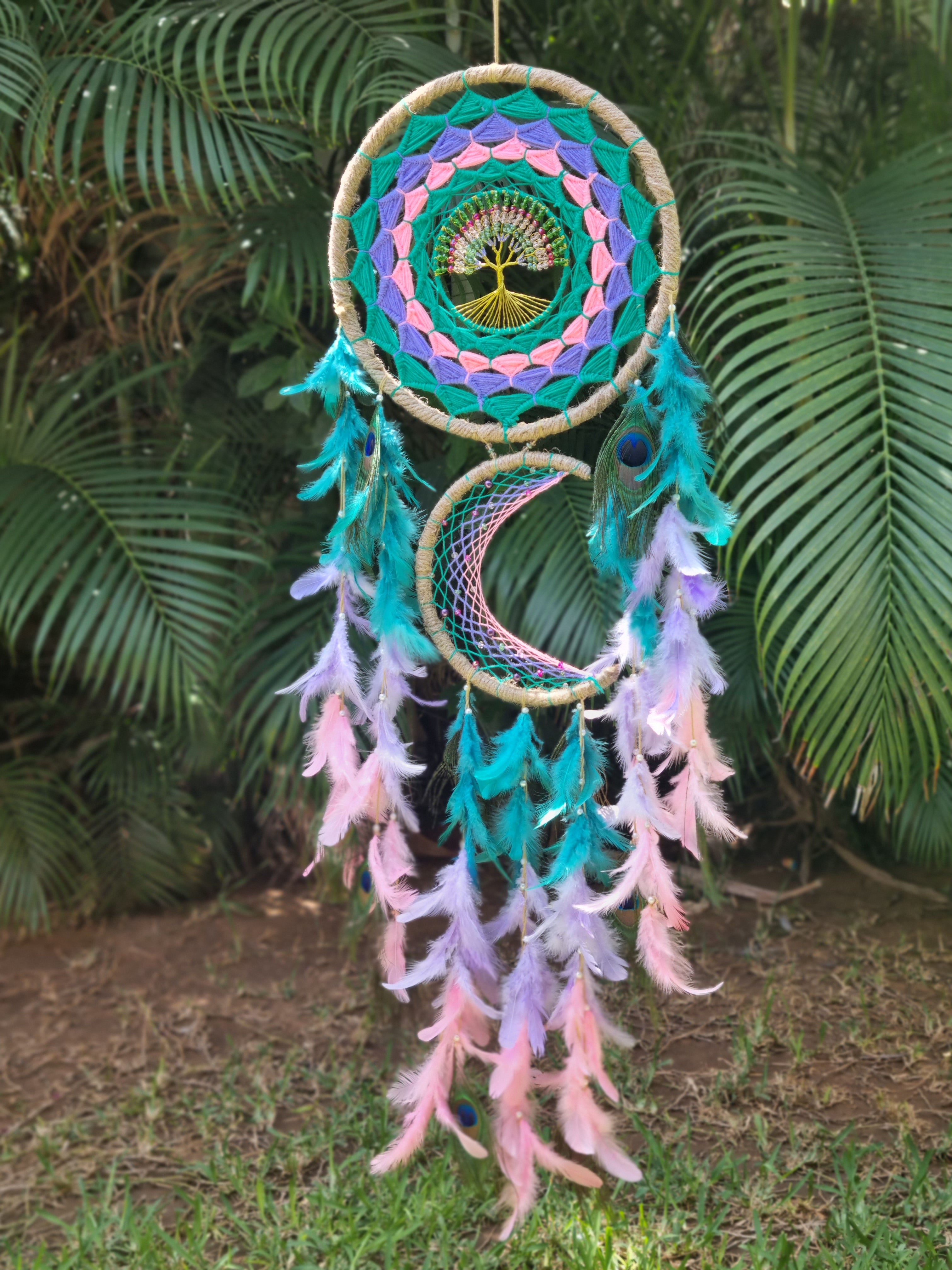 Tree Moon Pastel Dreamcatcher