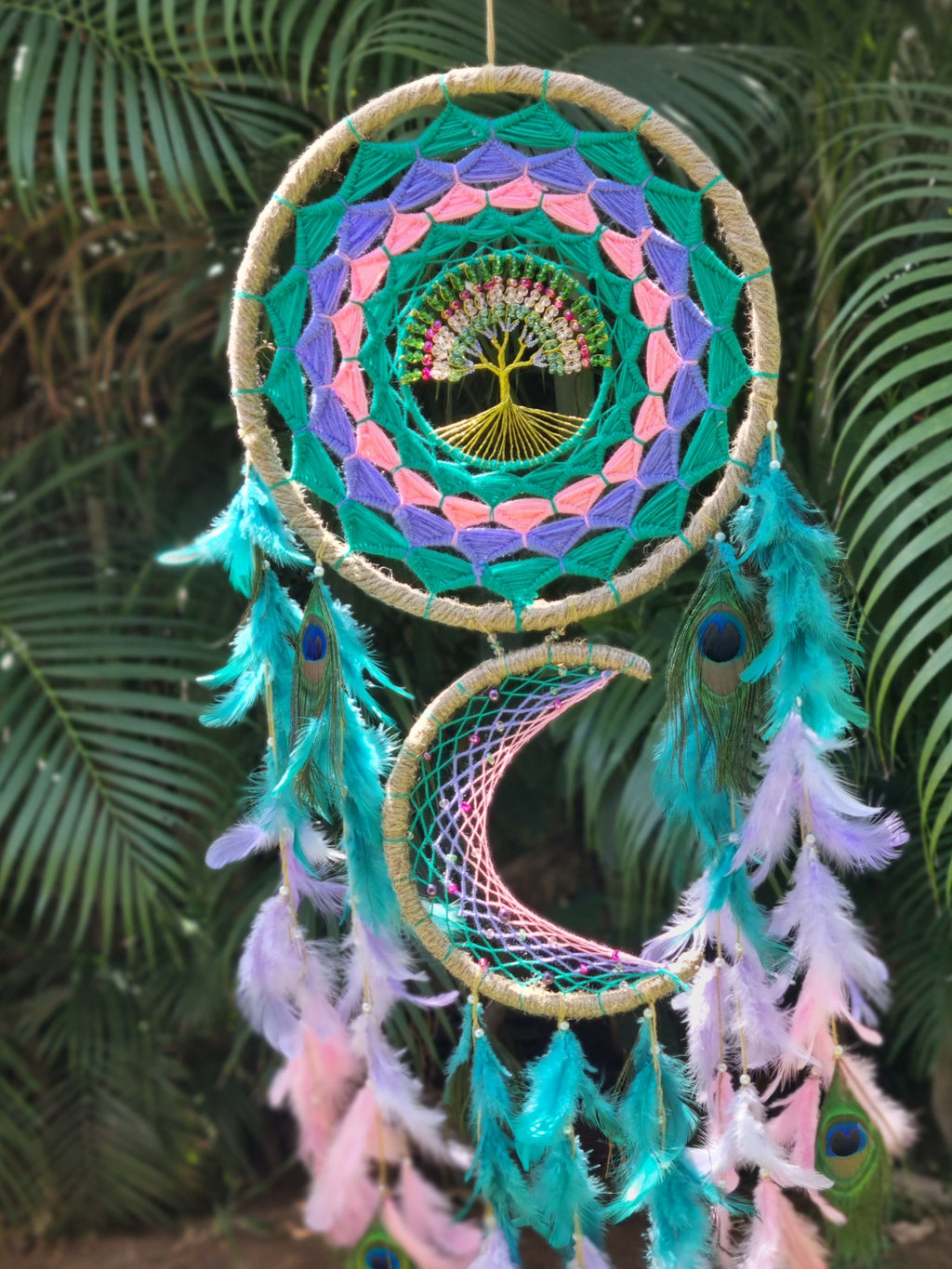Tree Moon Pastel Dreamcatcher