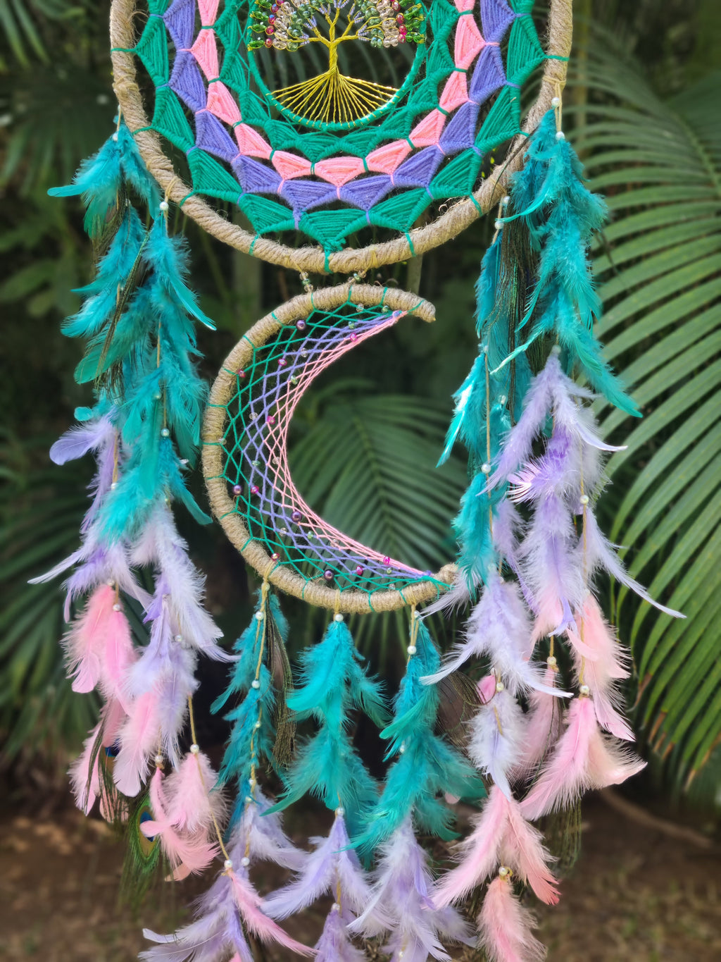 Tree Moon Pastel Dreamcatcher