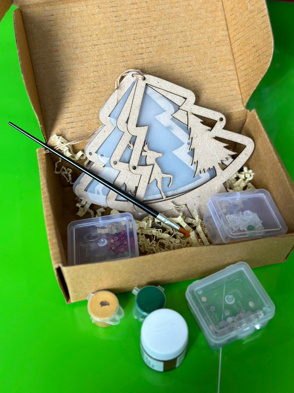 DIY Christmas tree activity kit