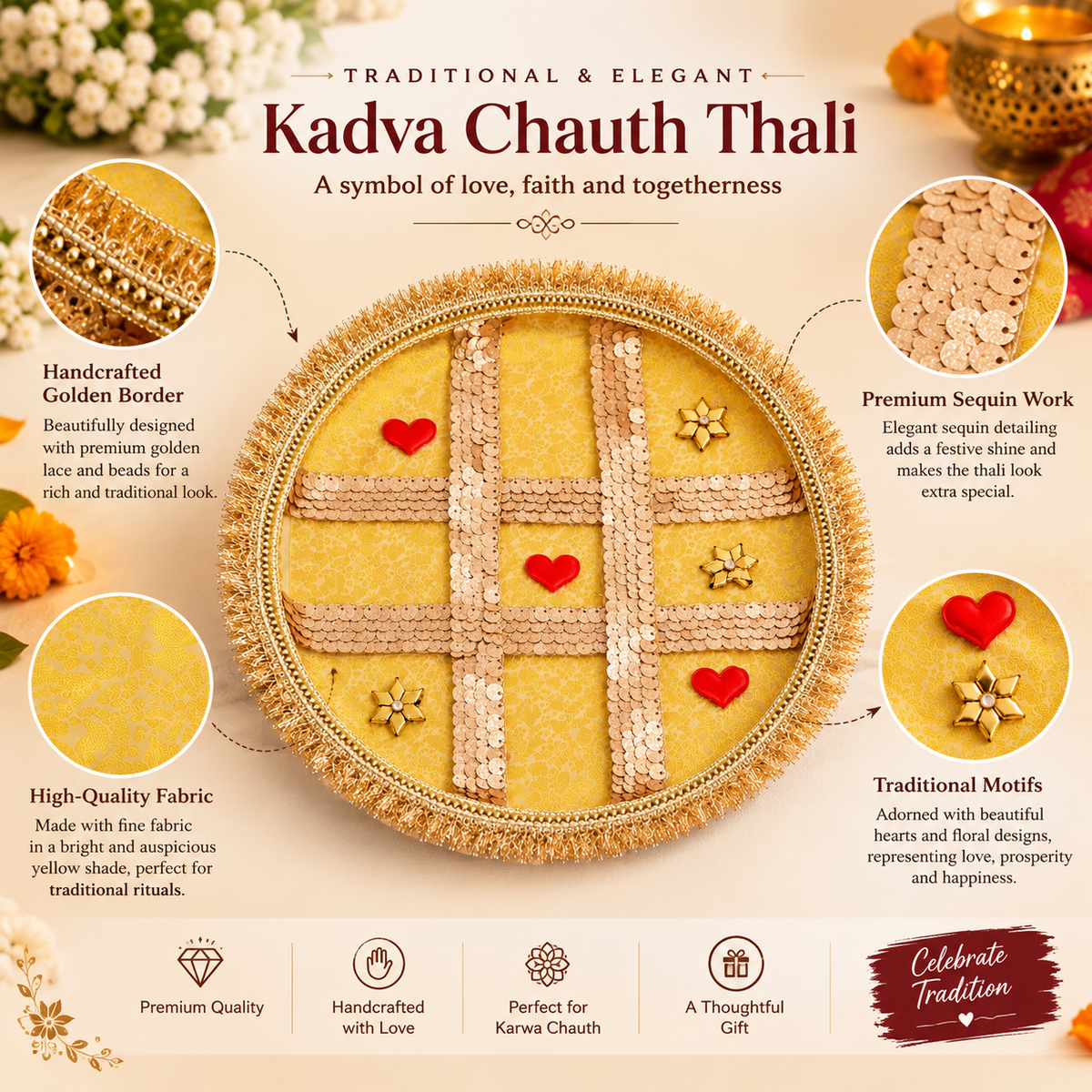 Elegant Karwa Chauth Thali for Women