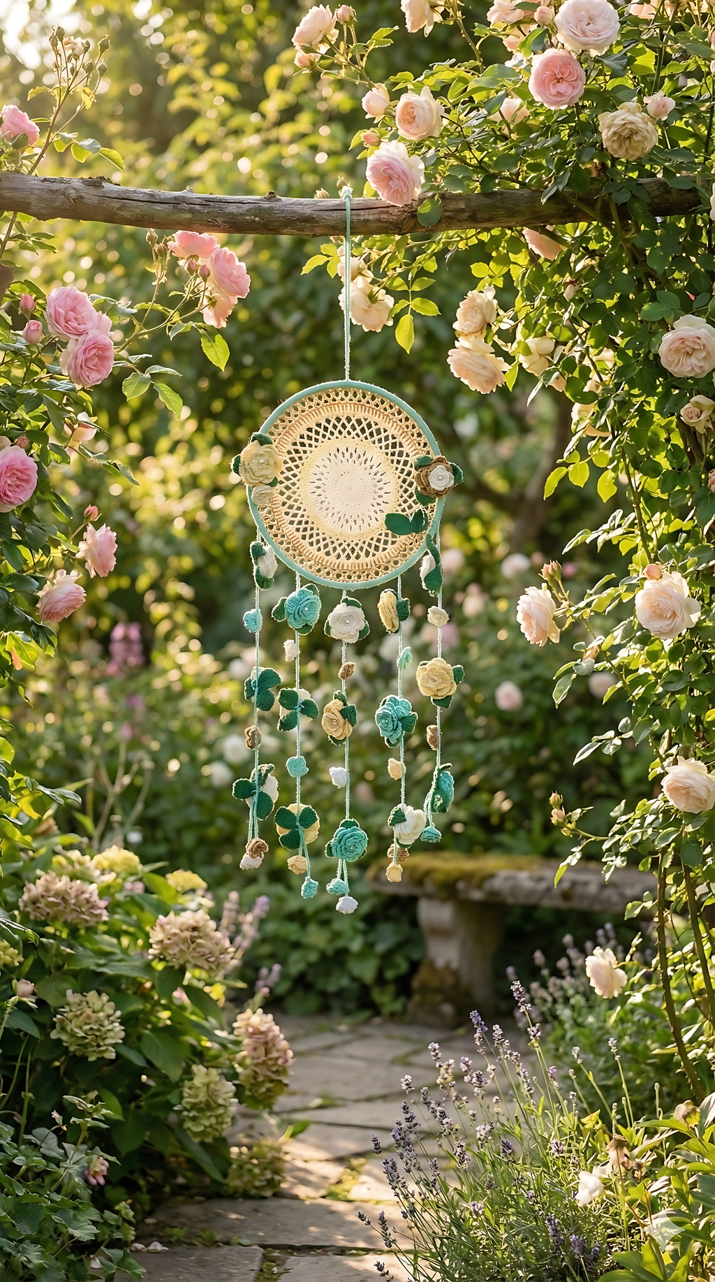 Vintage Floral Harmony Hoop