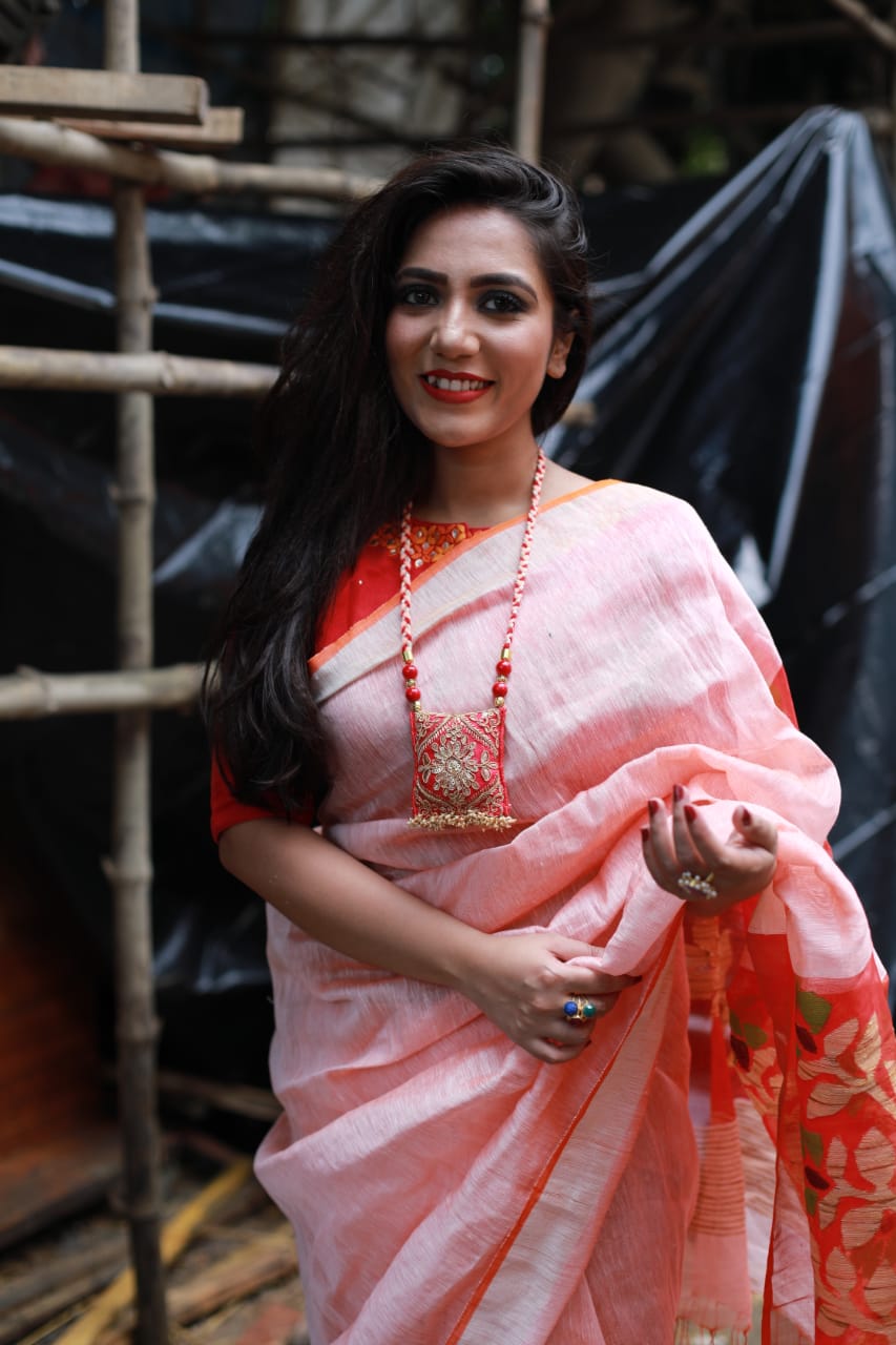 Nautanki Red Fabric Necklace