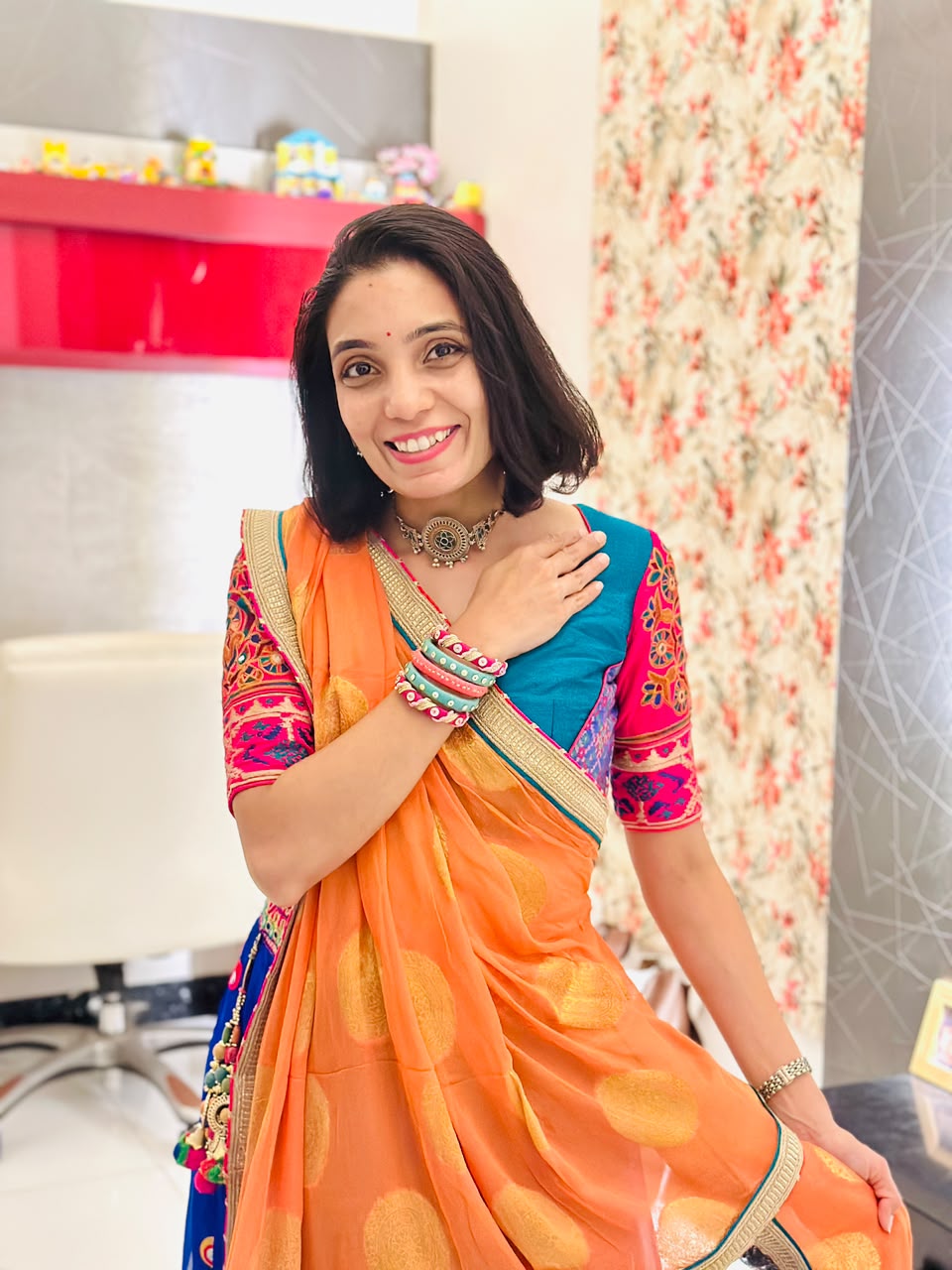 Vibrant Handcrafted Silk Thread Bangles for Navratri