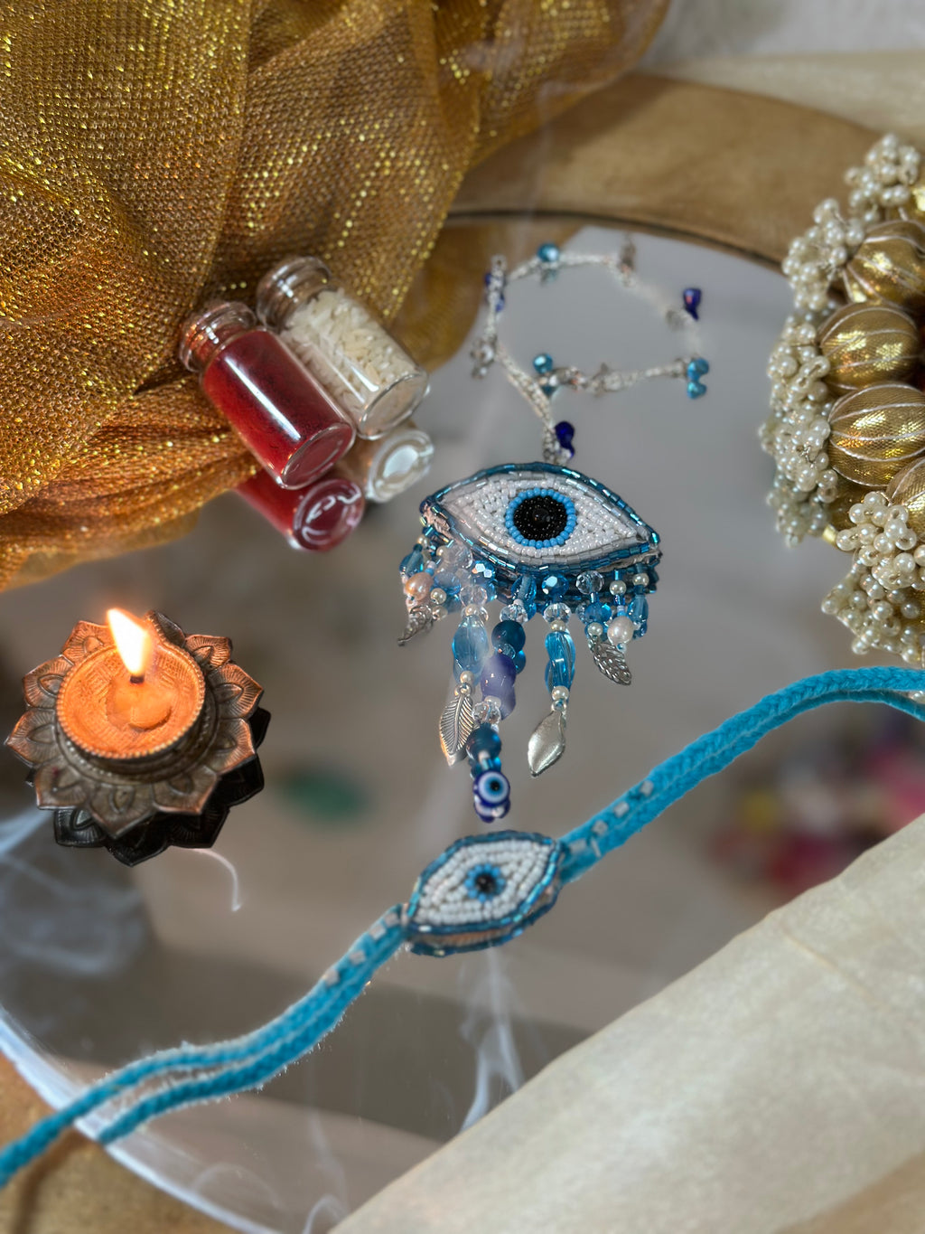 Evil eye Rakhi set