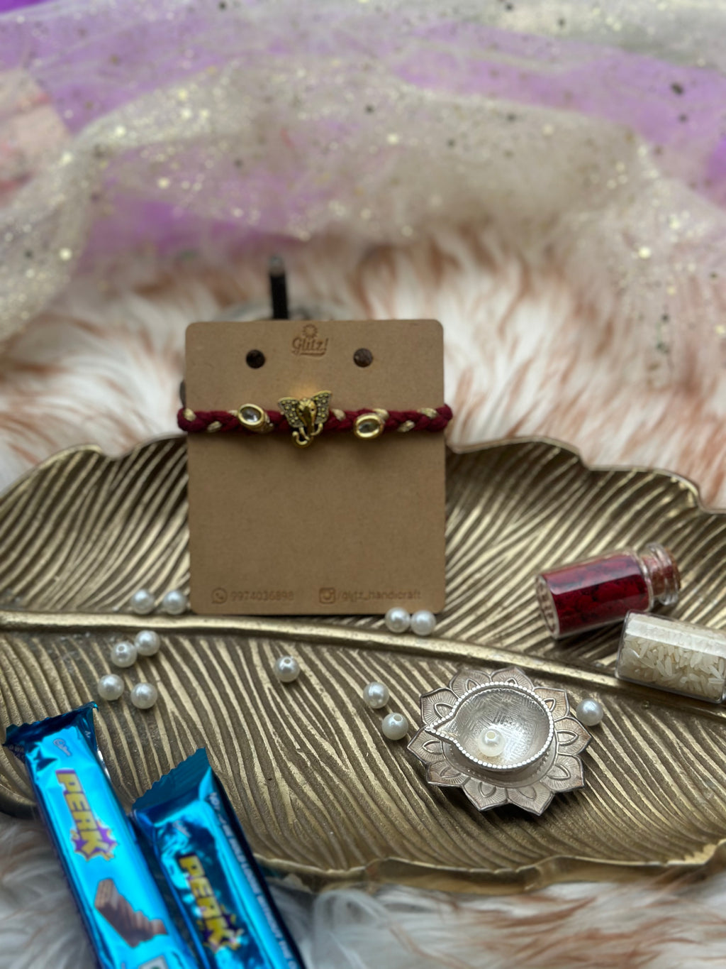 Simple elegant elephant rakhi
