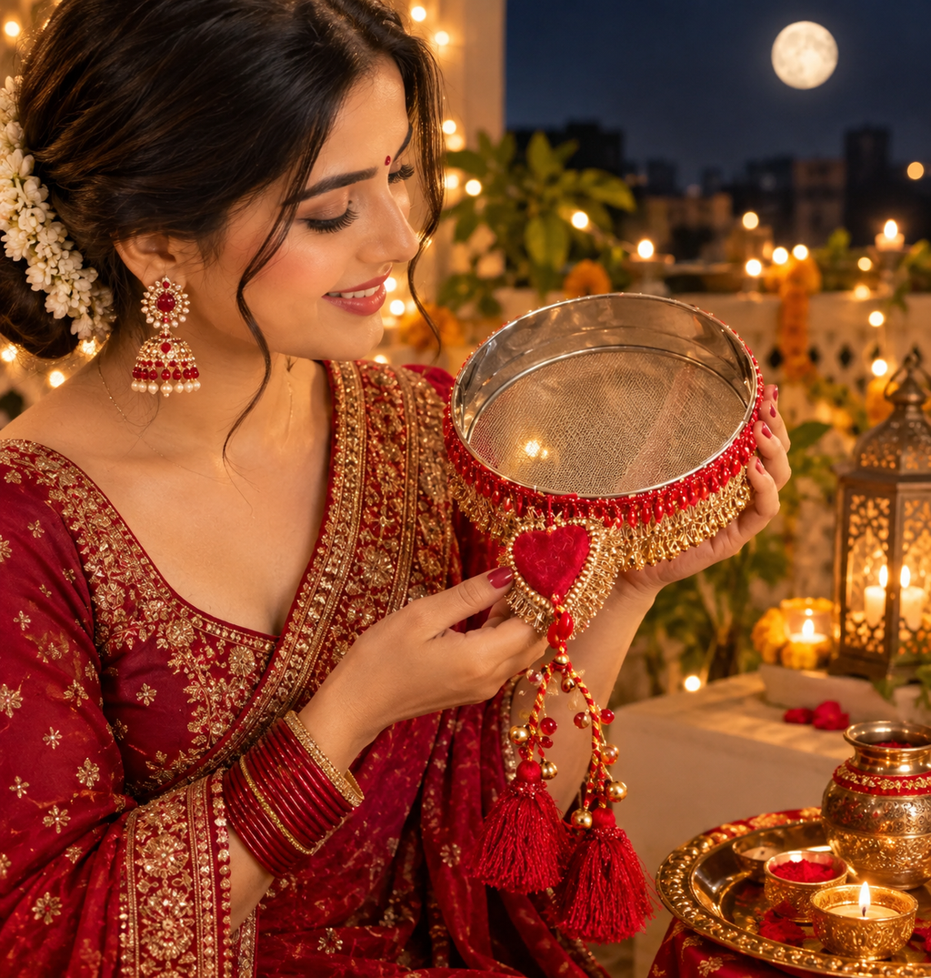 Decorative Karwa Chauth Channi for Women