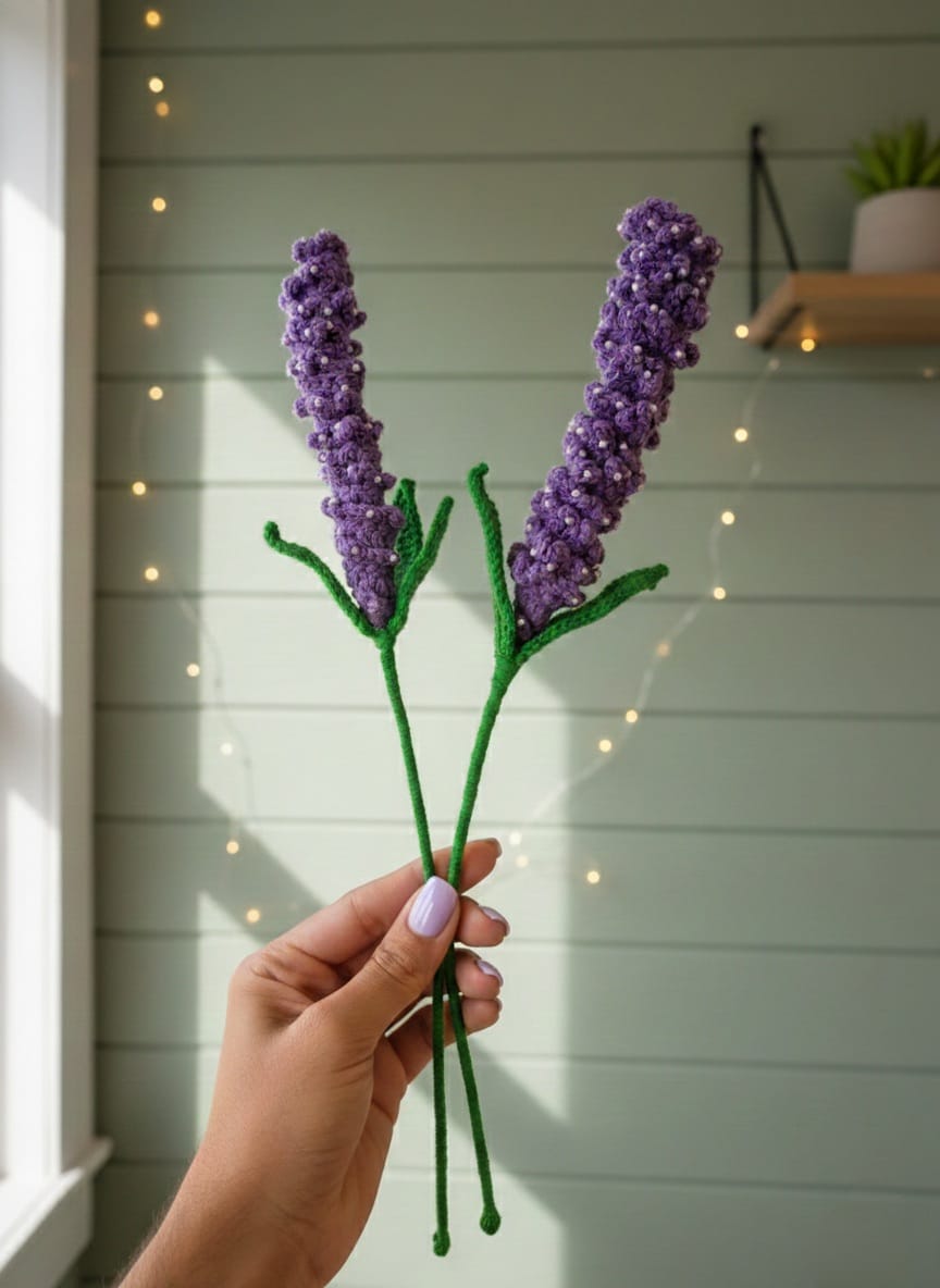 Lavender Bliss Crochet Stems