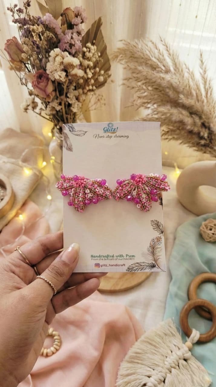 Gulabi Pankh Earrings