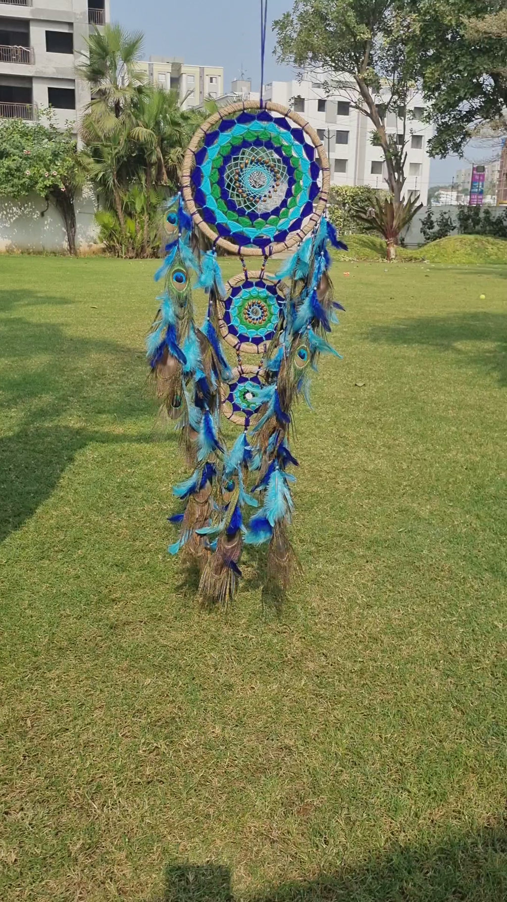 Cluster Peacock Dreamcatcher