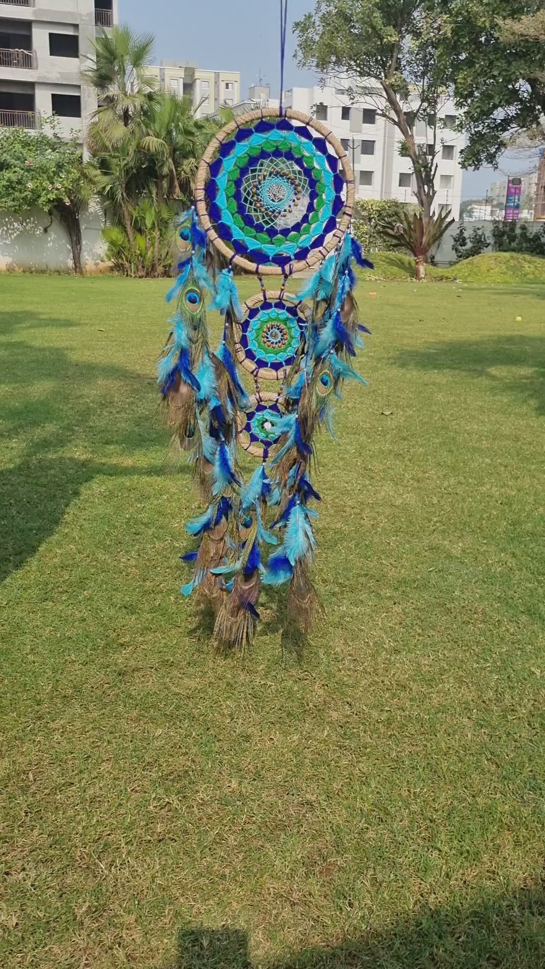 Cluster Peacock Dreamcatcher